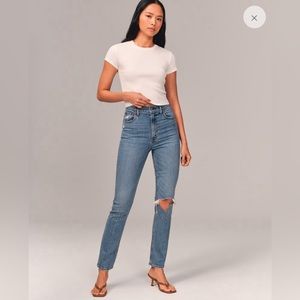 Abercrombie & Fitch Curve Love The 90’s Slim Straight Ultra High Rise 6R / 28